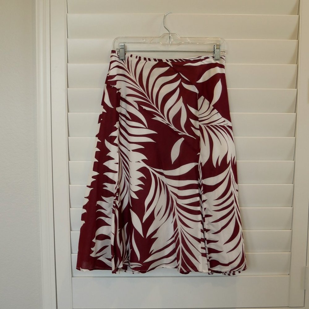 Ann Taylor Palm Print Skirt